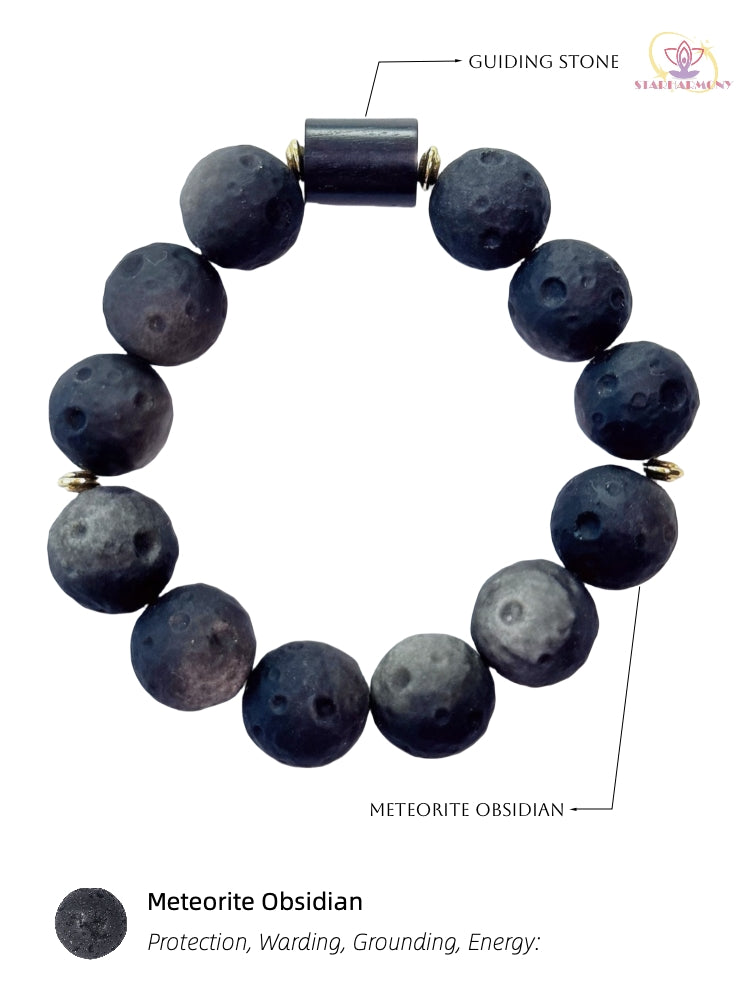 Starharmony Meteorite Black Onyx Bracelet With NFC-For Protection